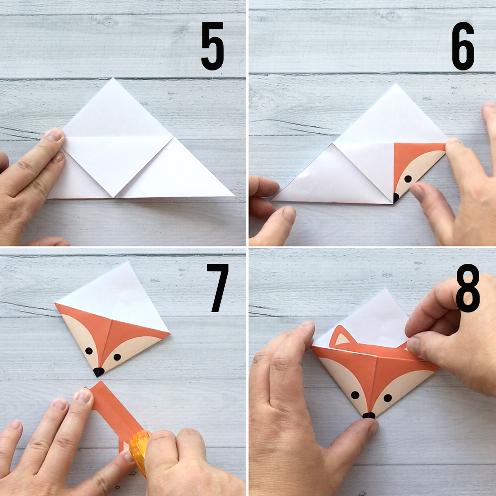 Đánh dấu gấp dễ thương! Bảy mẫu origami động vật rừng khác nhau. Chỉ cần in, cắt và gấp. Làm thế nào để tạo một dấu trang góc.