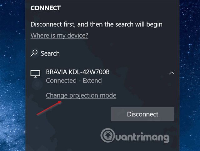 Click vào Change projection mode