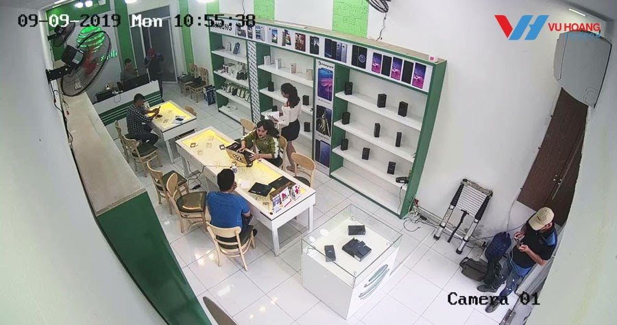 Camera quan sát khu vực bán hàng - Lap dat camera cho cua hang sieu thi shop