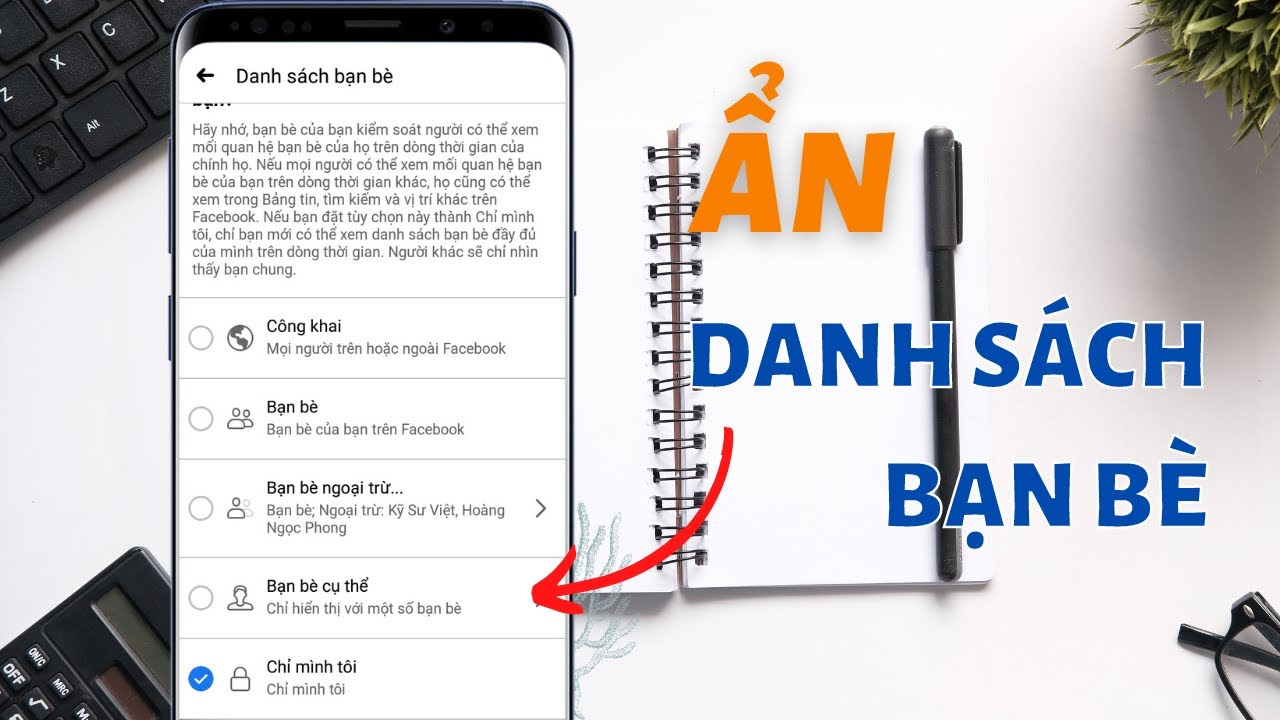 cách ẩn bạn bè trên facebook 1