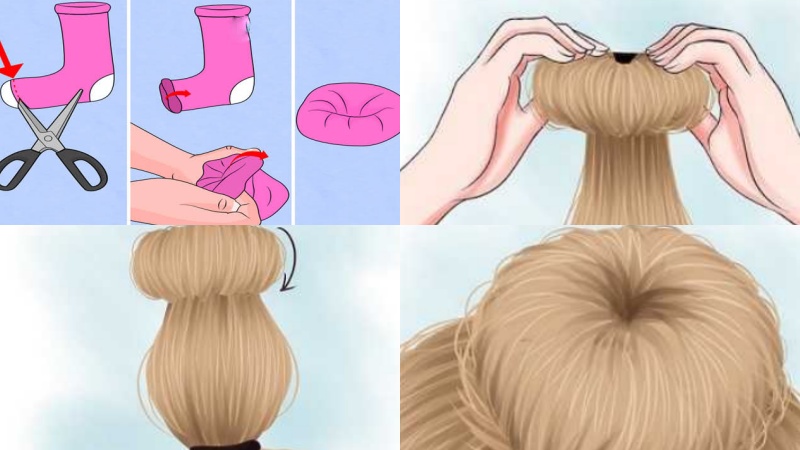 Cách búi tóc củ tỏi đơn giản nhất 1