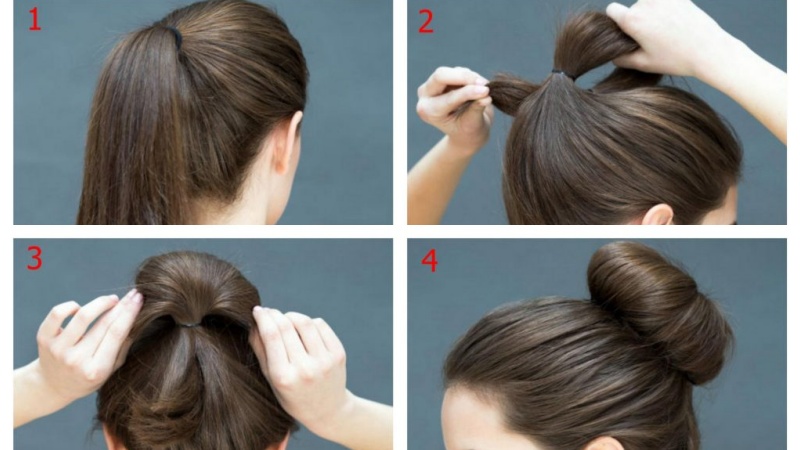 Cách búi tóc củ tỏi đơn giản nhất 2