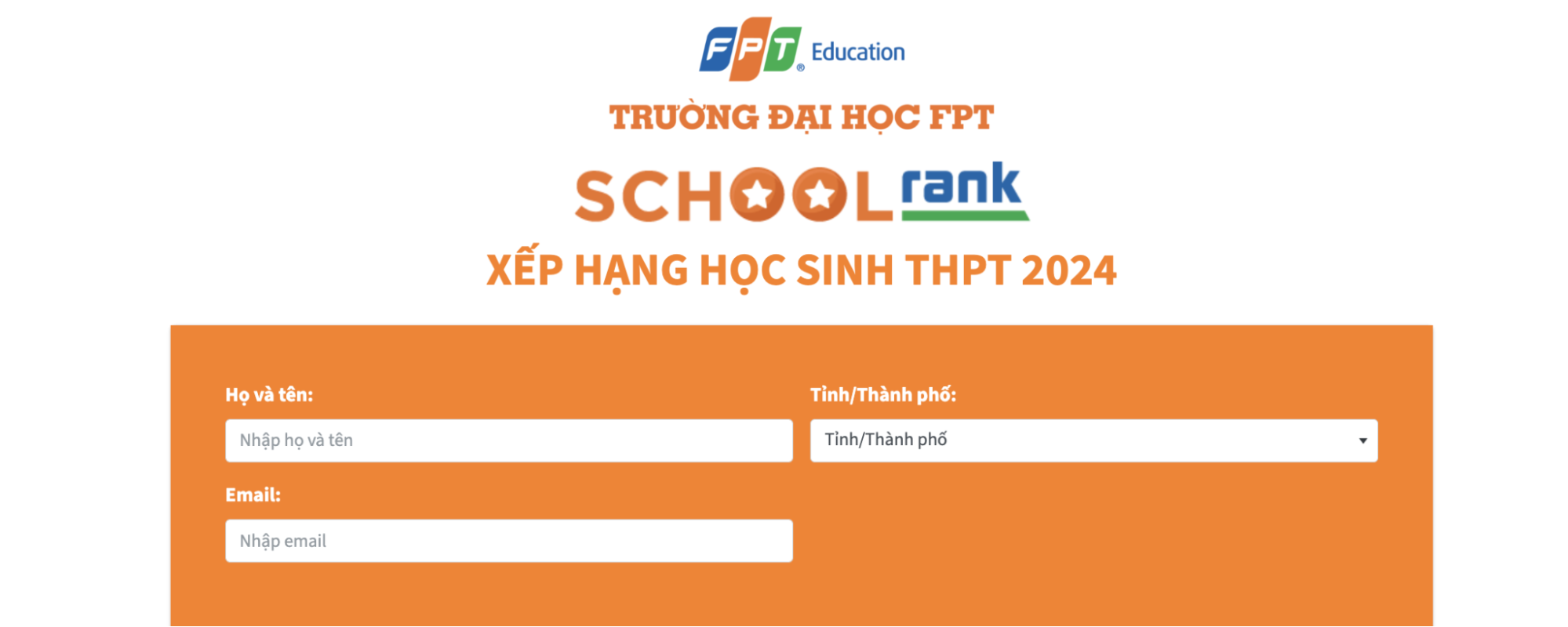 Phương thức xét tuyển qua qua SchoolRank